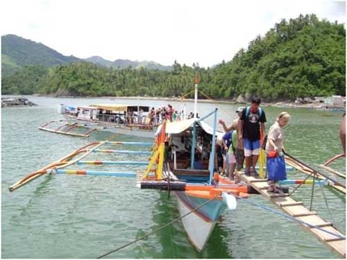 Philippines Transport Big bangkas in Guijalo, Caramoan Peninsula, Camarines Sur